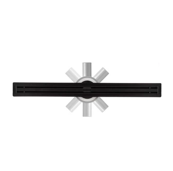Трап для душа 80 HALK Slim Black 80х7см из нержавеющей стали