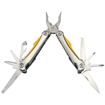 Мультитул с плоскогубцами Traveler MT8321-8G 9в1 с Чехлом Silver-Yellow (7_01252)