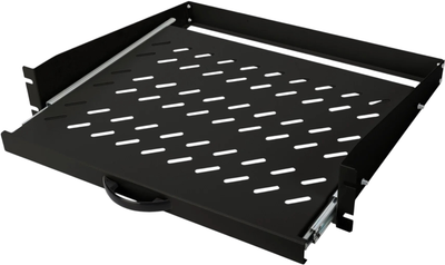 Półka do szafy serwerowej wysuwana Digitus DN-19 TRAY-2-450-SW Extendible rack shelf 2U 48.3 cm 19" Black (4016032444220)