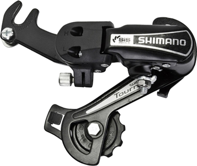 Перемикач Shimano Tourney RD-TY21-B w/riveted adapter задній 6/7 швидкостей (02802_smn)