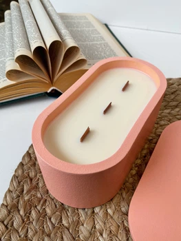 Свеча ароматическая Julia's Candle Vanilla в гипсовом кашпо 375мл (554777020)