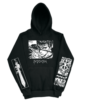 Худі аніме "Берсерк. Гатс" XS Чорна (berserkhoodie-00-004-XS)