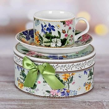 Чашка с блюдцем "Primavera" 2пр/наб 160мл/14см Home R33338