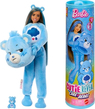 Кукла Барби Заботливые Мишки в костюме синего цвета Barbie Cutie Reveal Care Bears Grumpy Bear Costume (JCN96)