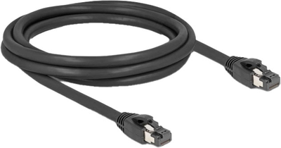 Kabel Delock sieciowy RJ45 Cat.8.1 S/FTP do 40 Gbps Black 2 m (4043619802340)