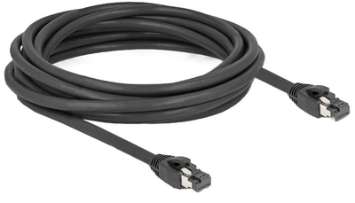 Kabel Delock sieciowy RJ45 Cat.8.1 S/FTP do 40 Gbps Black 5 m (4043619802364)