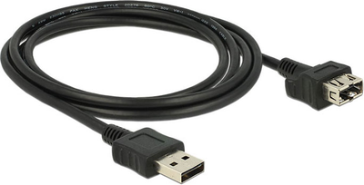 Kabel Delock EASY-USB 2.0 Type-A - EASY-USB 2.0 Type-A Black 2 m (4043619836659)