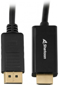 Кабель Sharkoon Адаптер Displayport 1.2 до HDMI 4K Black 1 м (4044951037667)