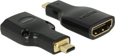 Adapter Delock micro HDMI-D do HDMI-A 4K High Speed HDMI z Ethernetem (4043619656646)