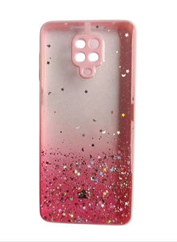 Чехол Stardust с цветными бортиками для Xiaomi Redmi Note 9s/Pro Розовый
