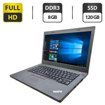 Ноутбук Б-класс Lenovo ThinkPad L460 / 14" (1920x1080) IPS / Intel Pentium 4405U (2 (4) ядра по 2.1 GHz) / 8 GB DDR3 / 120 GB SSD / Intel HD Graphics 510 / WebCam б/у