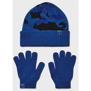 Набор шапка и перчатки UA B Beanie/Glove Combo синий Дет OFSM 197777354860