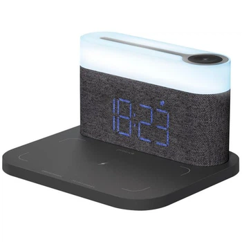 Ночник с беспроводной зарядкой 15W Proove Day & Night с часами и будильником (PLDN05002005)