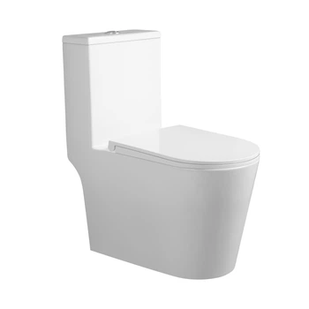 Унитаз-моноблок напольный Qtap Kolibri Ultra Quiet безободковый с сиденьем Soft-close WHITE QT10226380WSD00052624