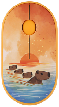 Миша 2E MF300 CAPYBARA:SUNSET Silent WL BT, жовтий (2E-MF300WCAPIBARAYW)