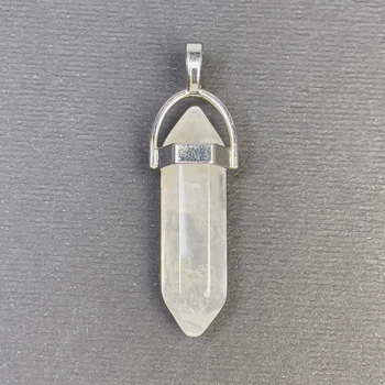 Кулон Гірський кришталь шестигранник кристал куля 8х31х41мм+, ida47427