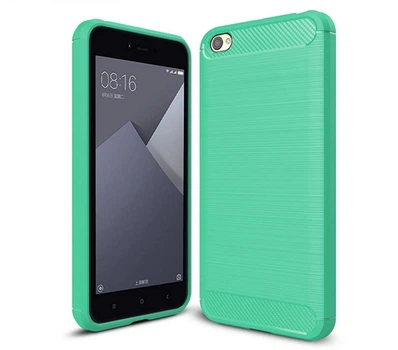 Силиконовый чехол с карбоновой вставкой для Xiaomi Redmi Note 5a