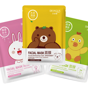 Набор 3шт масок Bioaqua Facial Animal Moisturizing Mask 3*30г