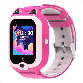 Смарт часы-телефон детские Wonlex KT22 4G камера прослушка геозона WI-FI GPS SIM Pink (17005)
