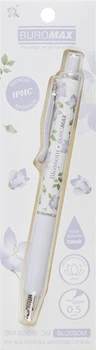 Ручка гелевая Buromax Blossom 0.5 мм с ароматизированным грипом Ирис Синяя (BM.8368-39)