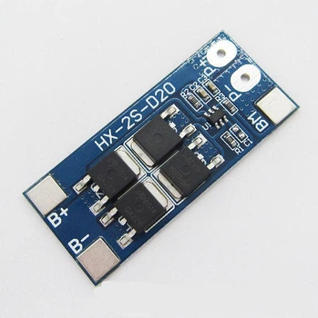 BMS контроллер заряда-разряда для 2-х Li-Ion аккумуляторов 18650 HX-2S-D20 13/20A 7.4В