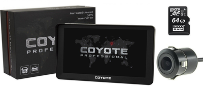 GPS Навігатор COYOTE 820 TORR PRO 1gb 16gb на Андроїд GPS з Wifi для легкового та вантажного транспорту + Камера заднього виду + Карта пам'яті 64Gb MicroSD