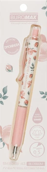 Ручка гелевая Buromax Blossom 0.5 мм с ароматизированным грипом Роза Синяя (BM.8368-43)