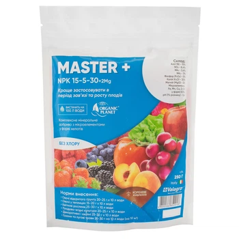 Добриво мінеральне водорозчинне комплексне Master + 15.5.30 Valagro 250г