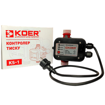 Контролер тиску електронний для насоса 1,1 кВт, 1" (з кабелем) KOER KS-1 KP2782