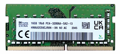 Оперативная память SK hynix SODIMM DDR4 16Gb 1Rx8 3200Mhz PC4-3200AA-SA2-13 HMAA2GS6CJR8N-XN