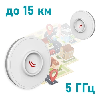 Точка доступа MikroTik DISC Lite5 ac встроенная антенна 21 dBi RouterOS L3 716 MHz