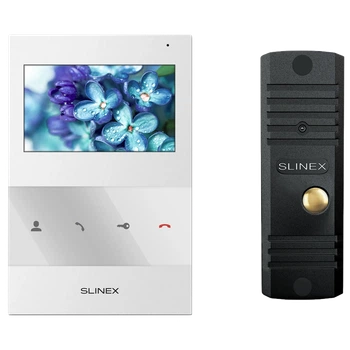 Комплект видеодомофона 4” Slinex SQ-04 (White) + ML-16НD (Black)