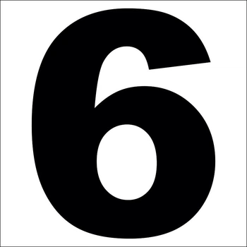 Табличка цифра "6" наклейка