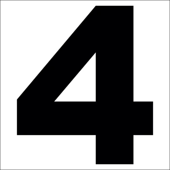 Табличка цифра "4" наклейка