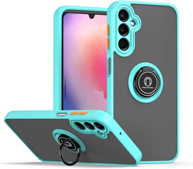 Чехол Fiji Colorframe для Samsung Galaxy A05s (A057) матовый бампер с кольцом подставкой Turquoise