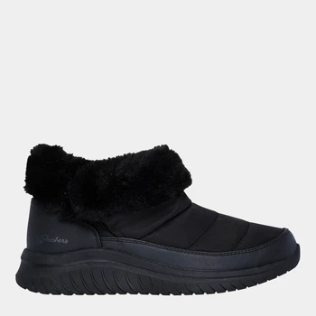 Женские дутики с мехом Skechers 167980 BBK 39 (9US) 26 см Черные (198376054496)