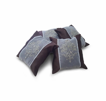 Комплект декоративних подушок Firanka Damask 30х30см 4шт венге (п_0351)