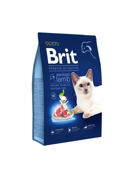 Сухой корм Brit Premium by Nature Cat Sterilized Lamb для стерилизованных кошек с ягненком - 8 кг