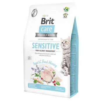 Сухий корм Brit Care Cat Sensitive Insect & Fresh Herring корм з комахами та оселедцем для кішок 2 кг