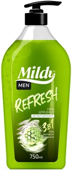 Чоловічий гель для душу Biossot Mildy Refresh 3в1 750 мл (4820255112589)