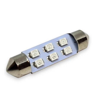 Світлодіодна лампа C5W Festoon 6SMD 3528 Autoexpect 12V 39мм Червоний (31123)