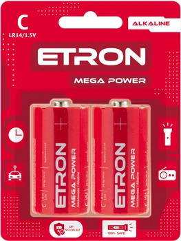 Батарейки ETRON С LR14 Alkaline лужні 2 шт. (4821327001831)