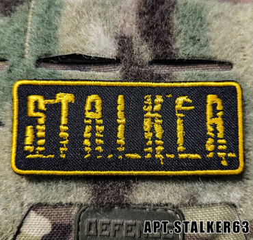 Військовий шеврон Shevron.patch вишитий напис STALKER на липучці велкро (STALKER63)