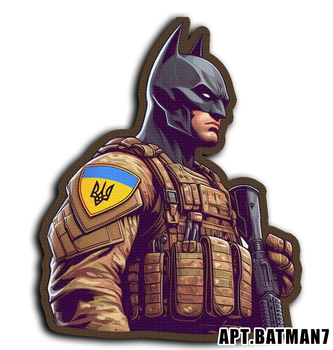 Військовий шеврон Shevron.patch Бетмен зі зброєю на липучці (BATMAN7)