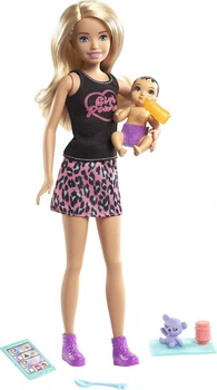 Ігровий набір Barbie Skipper Няня Скіппер Блондинка, малюк та аксесуари