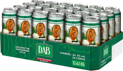Упаковка пива DAB Nostalgic 1959 світле фільтроване 5% 0.5 л x 24 шт. (4053400224756)