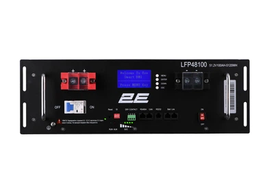 Батарея LiFePO4 2E 2E-LFP48100-LCD 51,2В, 100 Аг, LiFePO4. BMS, 16S, RS232/RS485/CAN, Rackmount 19' 3U.