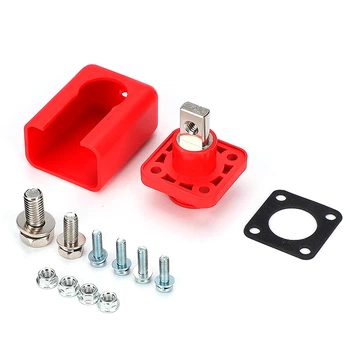 Корпусная клемма проходная 150A М8-M6 600V медная IP54 красная