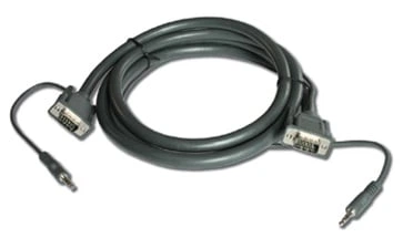 Кабель VGA + аудіо (Вилка - Вилка) 1,8 м, Kramer C-GMA/GMA-6