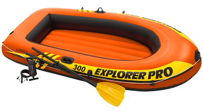 Надувний човен Intex Explorer Pro 300 244 x 117 x 36 см 58358 Оранжевий (6941057453583)